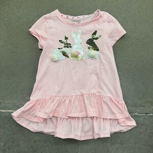 Cynthia Rowley Sequin Ruffle Pink Top Size 7/8